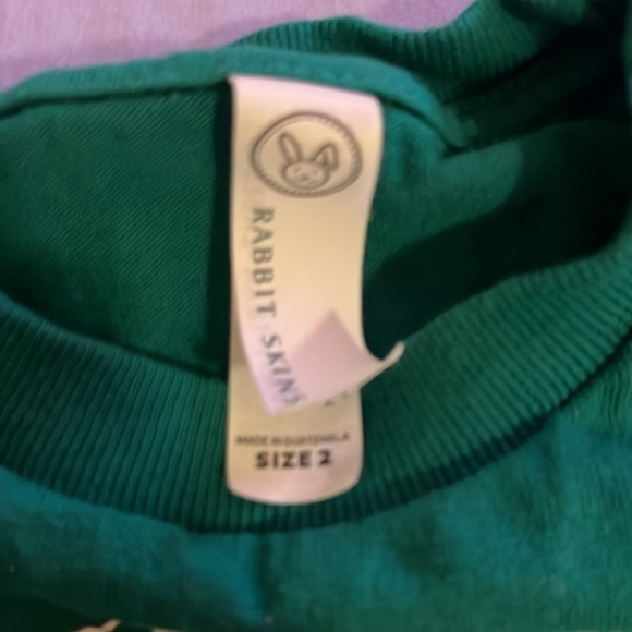 Rabbit Skins Teal Clover Kids T-Shirt - Picture 2 of 2